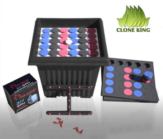 PVC Creations EZ Hydroponic Cloning Machine – Medium Bucket Manifold, 360 Jets, Complete Clone Kit